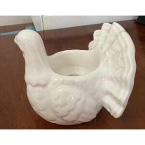 Yankee Candle Small White Turkey Votive, taper or tealight Holder - Retired NWT